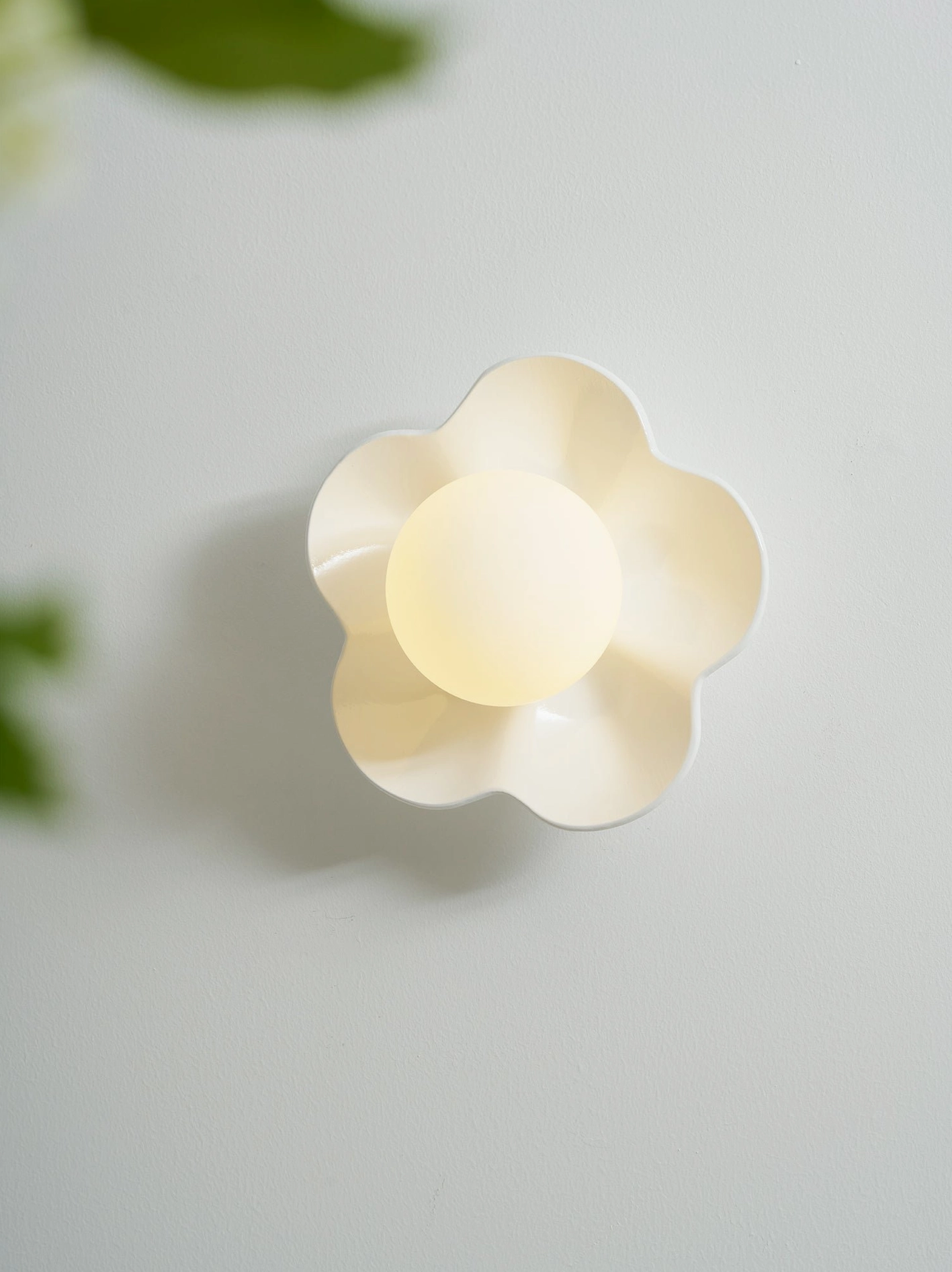 Fleur wall sconce hardwired professional installation detail - modern wall lamp permanent fixture mounting