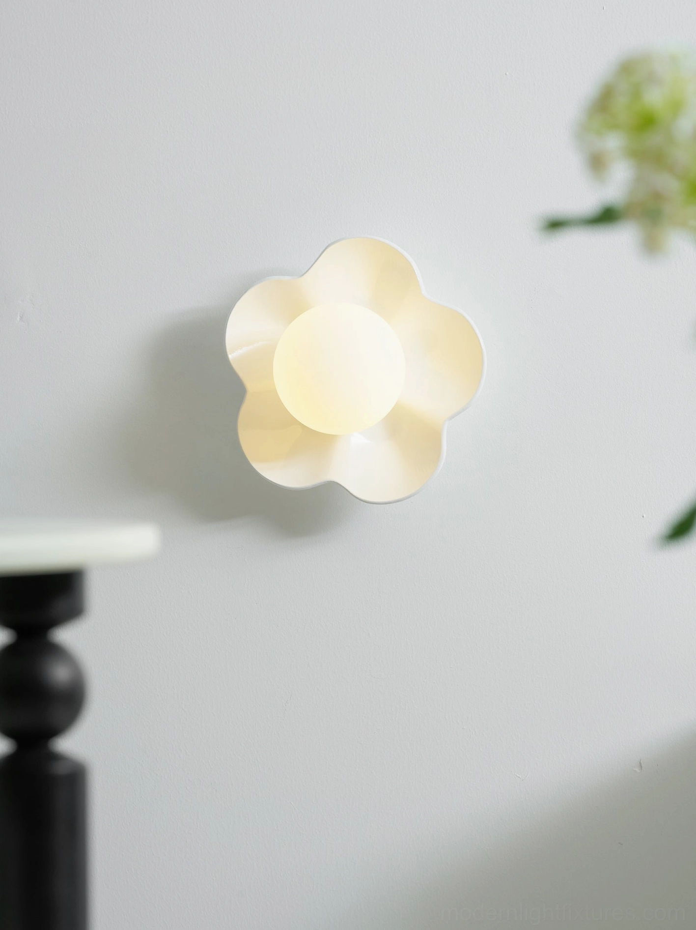 Fleur wall lamp dimmer control mood adjustment - modern wall sconce warm glow intensity variation evening
