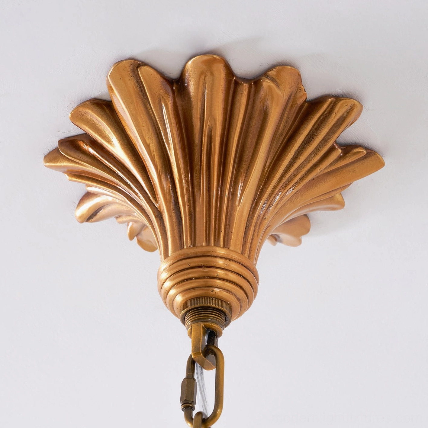 Florentine Petals floral chandelier multiple angle view of ornamental design