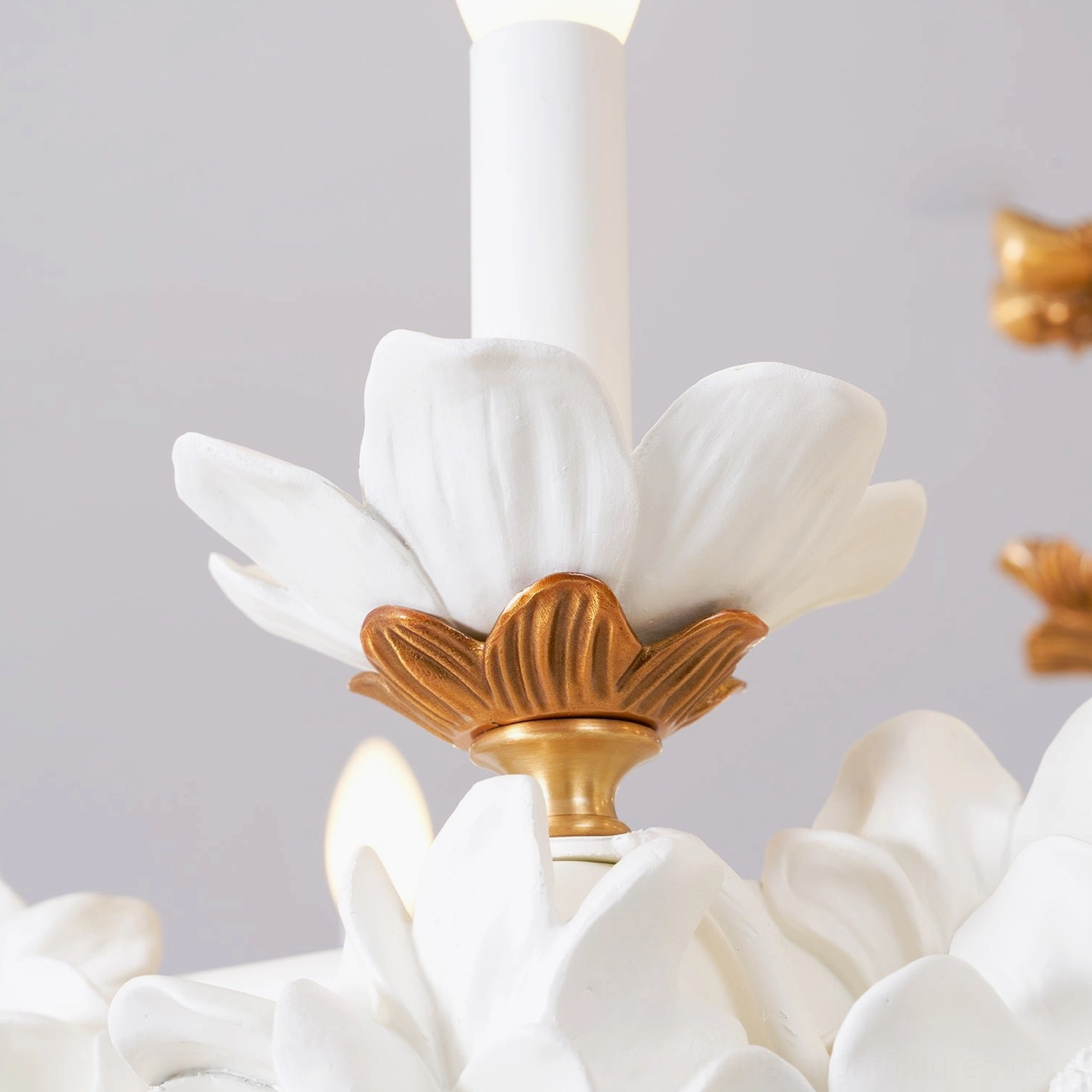 Florentine Petals Chandelier comparison view showing size and scale variations