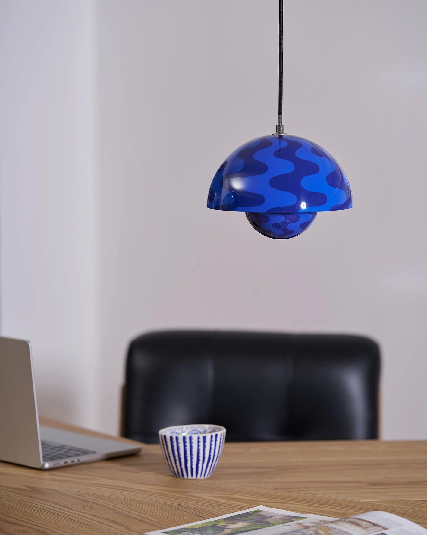Flowerpot pendant light showing architectural lighting design integration in modern home