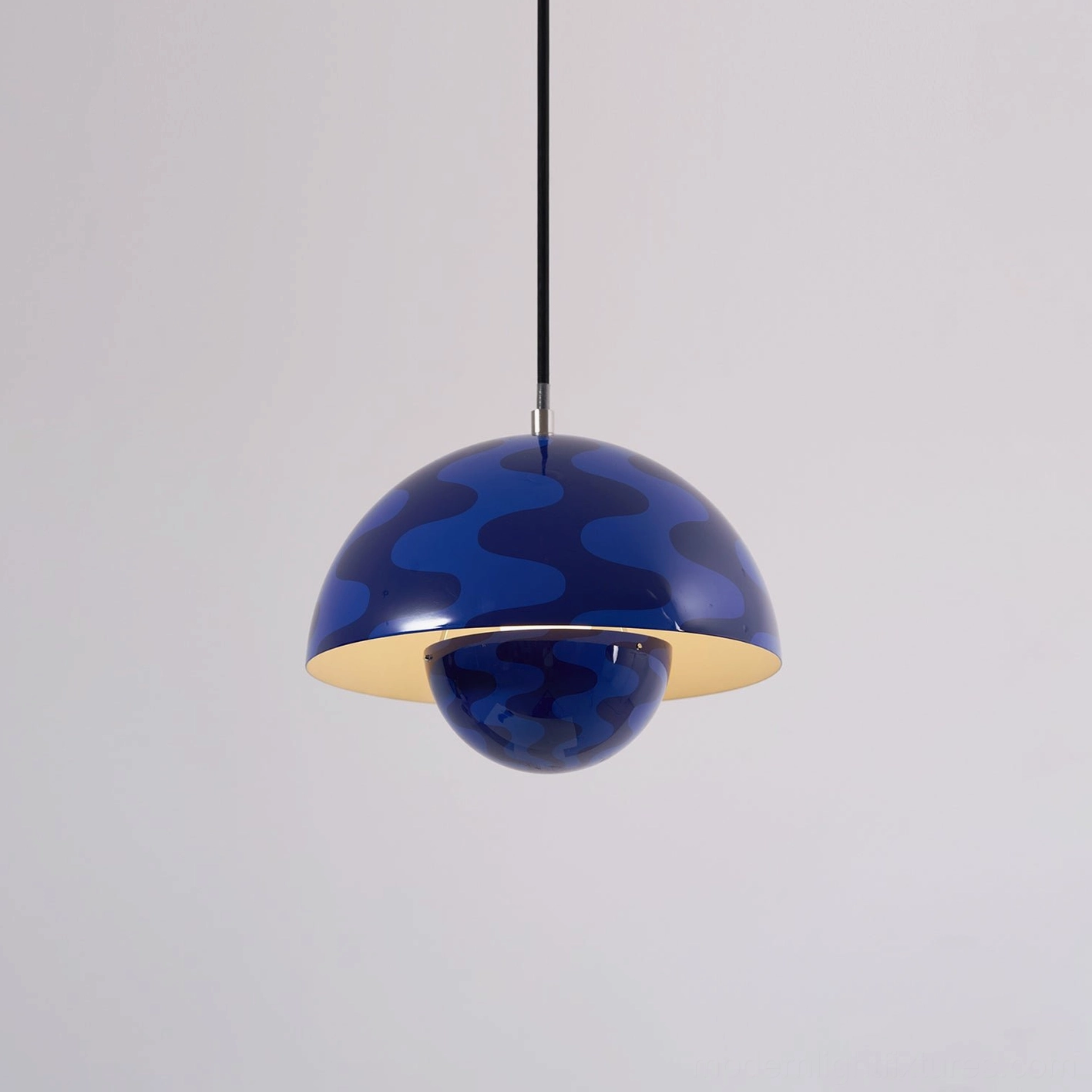 Flowerpot pendant light fixture detail showing construction quality and material finish
