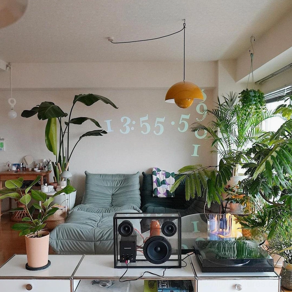 Flowerpot pendant light with dimmer switch creating adjustable ambiance from task to mood lighting