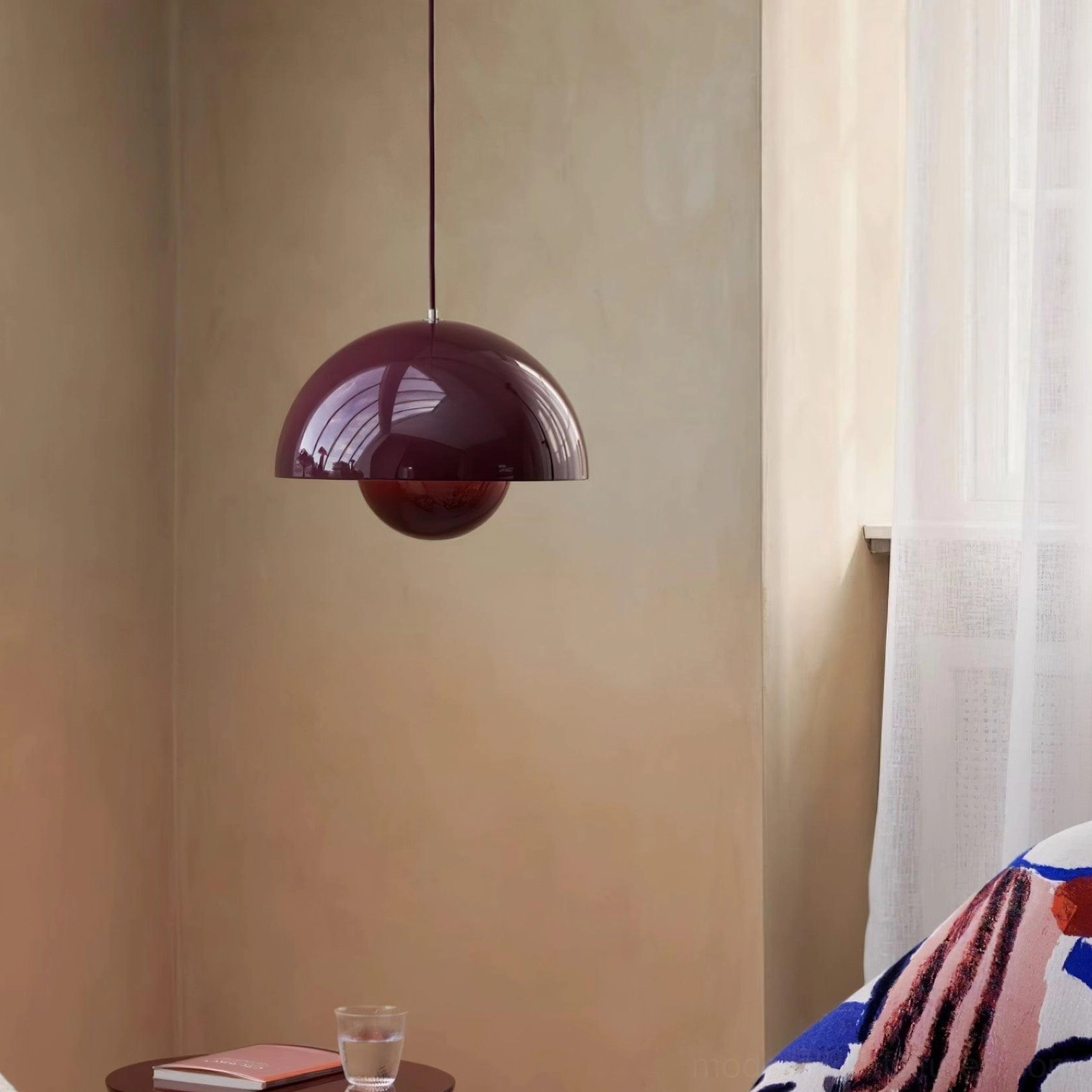 Flowerpot pendant light showing perfect light distribution geometry and function
