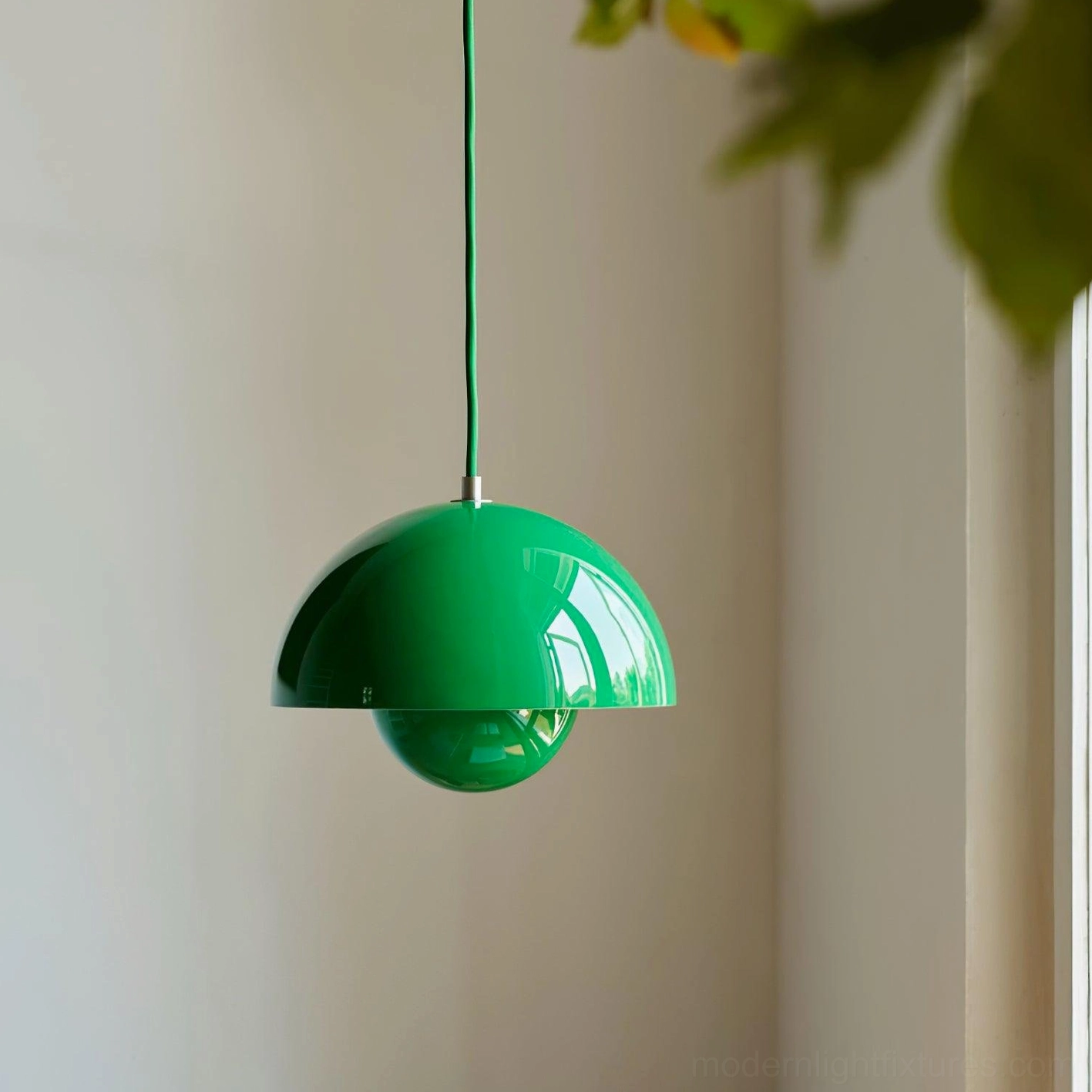 Flowerpot pendant light design showing mid-century modern heritage and contemporary application