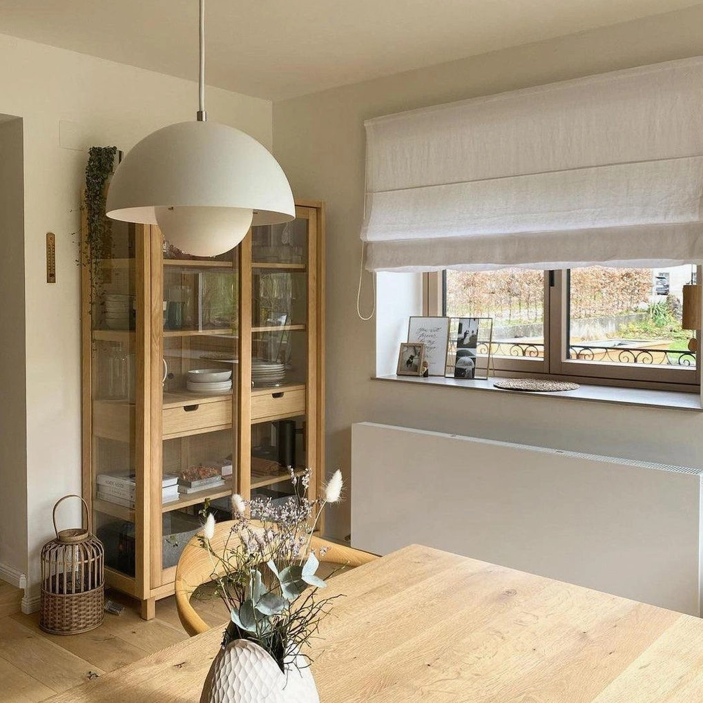 Flowerpot pendant light geometric profile showing perfect hemisphere intersection form