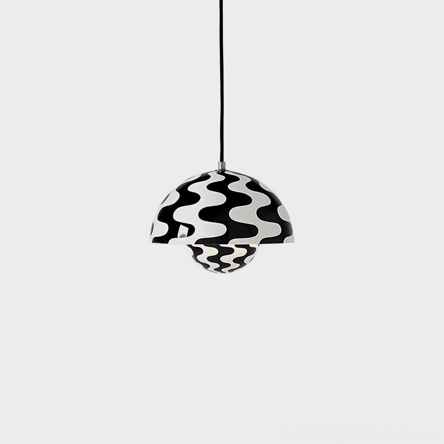 Flowerpot pendant lights multiple arrangement showing repetition without competition