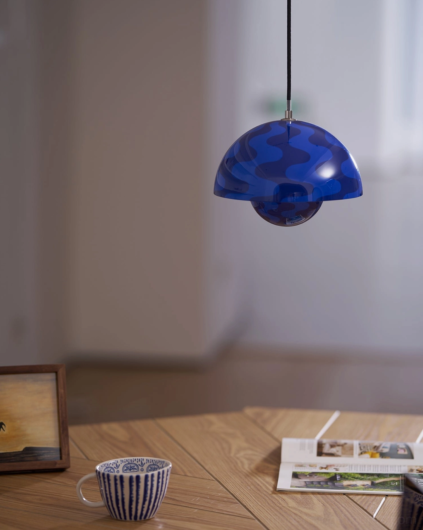 Flowerpot pendant light in residential interior demonstrating everyday design integration