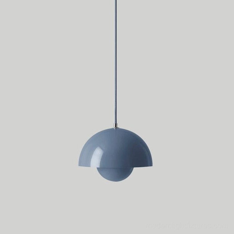 Flowerpot pendant light stone blue finish in contemporary office environment