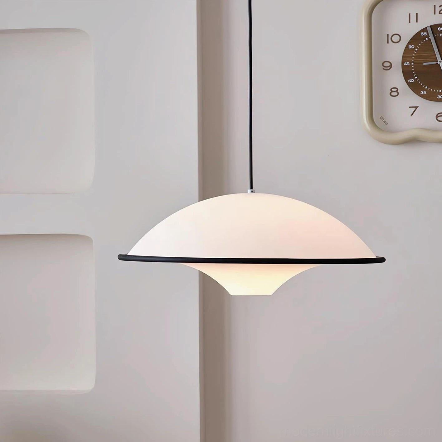 Fontana disc pendant light modern home office lighting solution, minimalist designer fixture