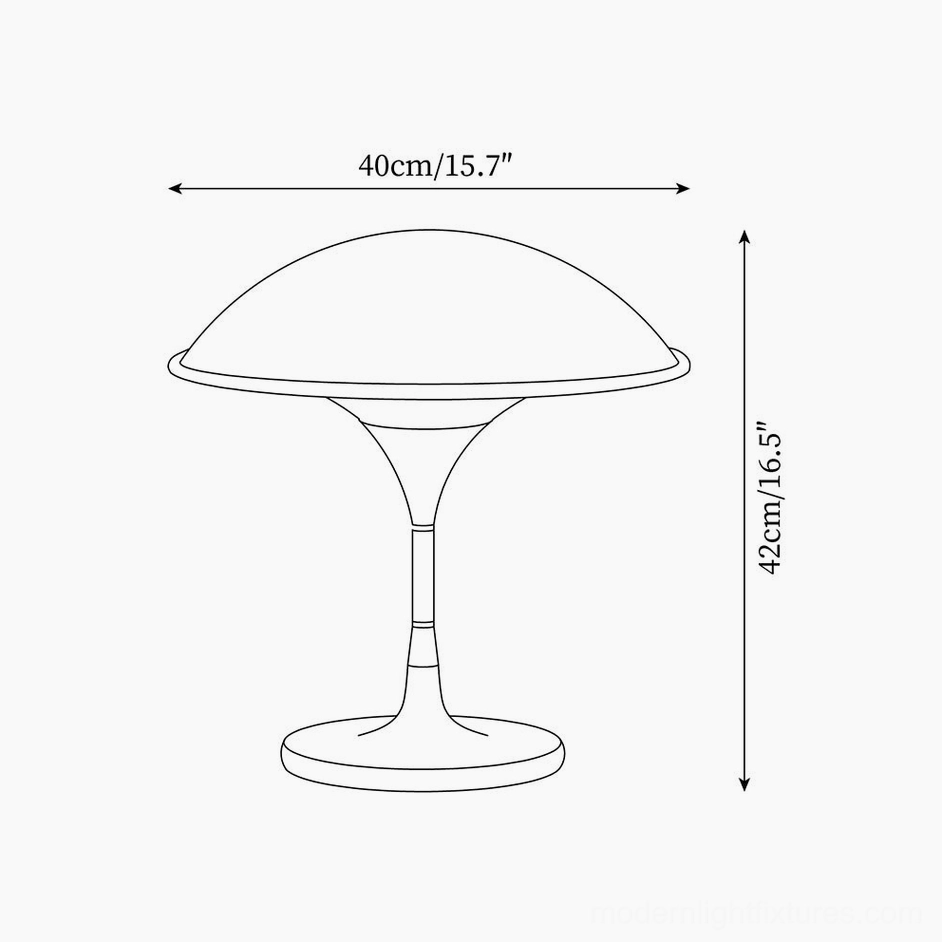Fontana table lamp technical dimension drawing orthographic schematic line art
