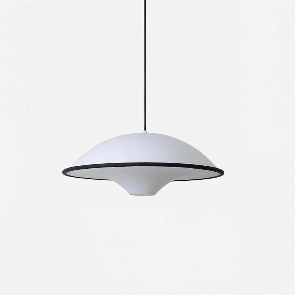 Fontana UFO pendant lamp black and white color scheme, geometric modern pendant light