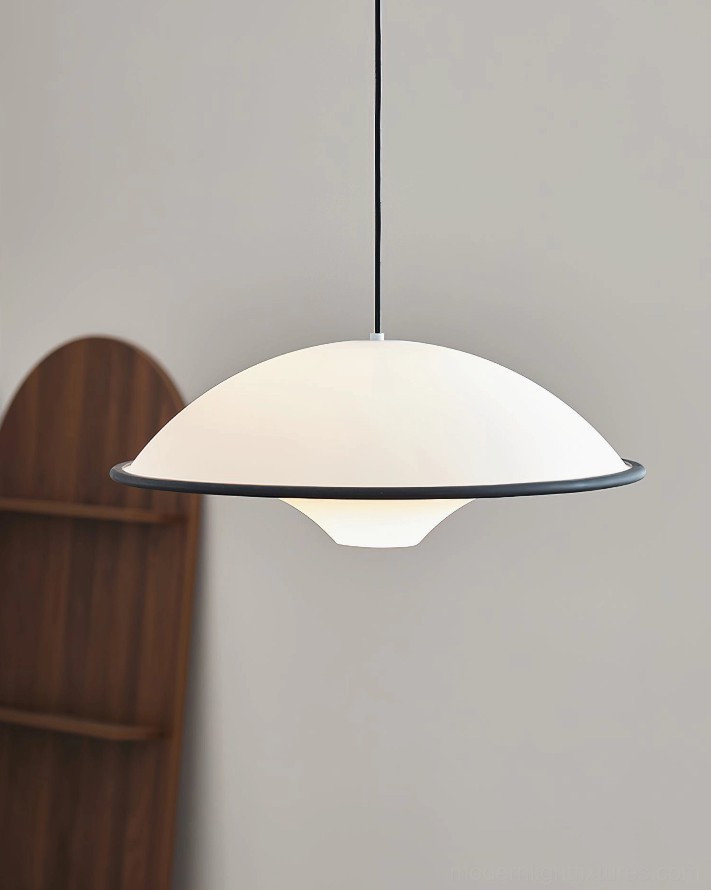 Fontana UFO pendant light color variant in contemporary home setting, modern fixture design