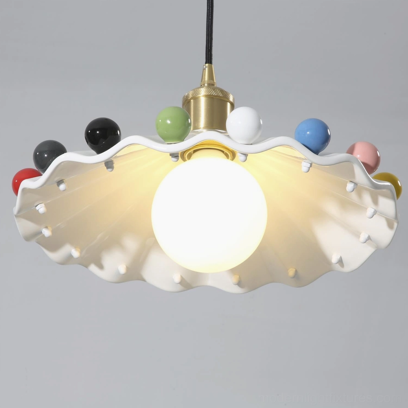 Fonthill handmade ceramic pendant lamp contemporary minimalist sculptural aesthetic focal point