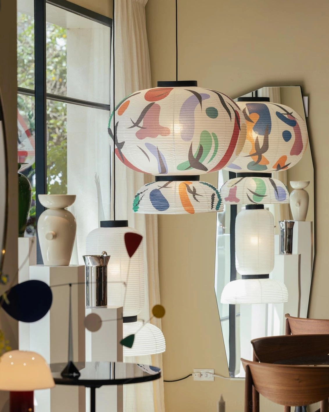 Formakami decorative paper pendant light with unique artistic patterns suitable for modern bohemian and scandinavian interiors