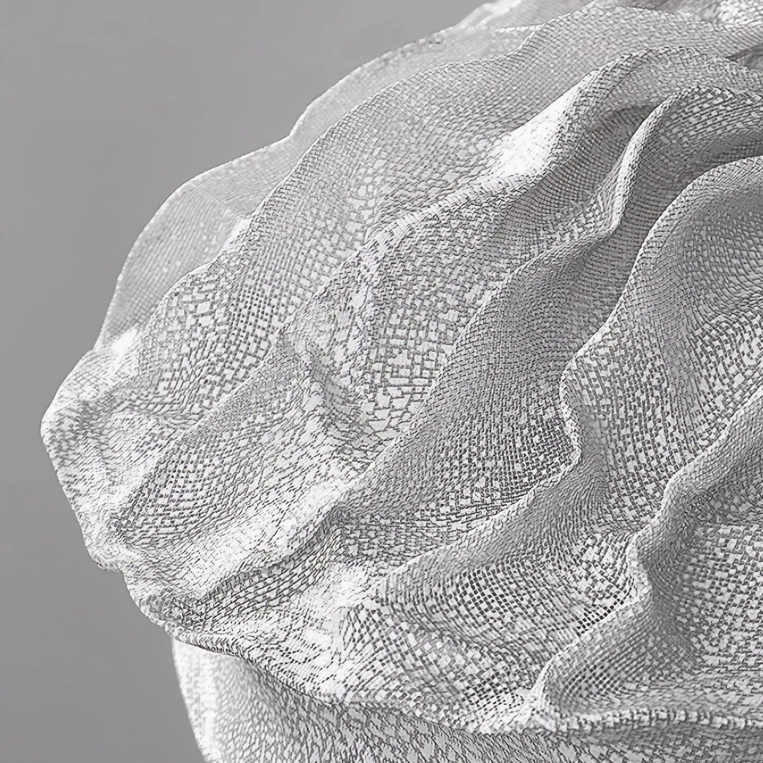 Forsyth ruffled pendant light showing stainless steel and carbon steel construction quality