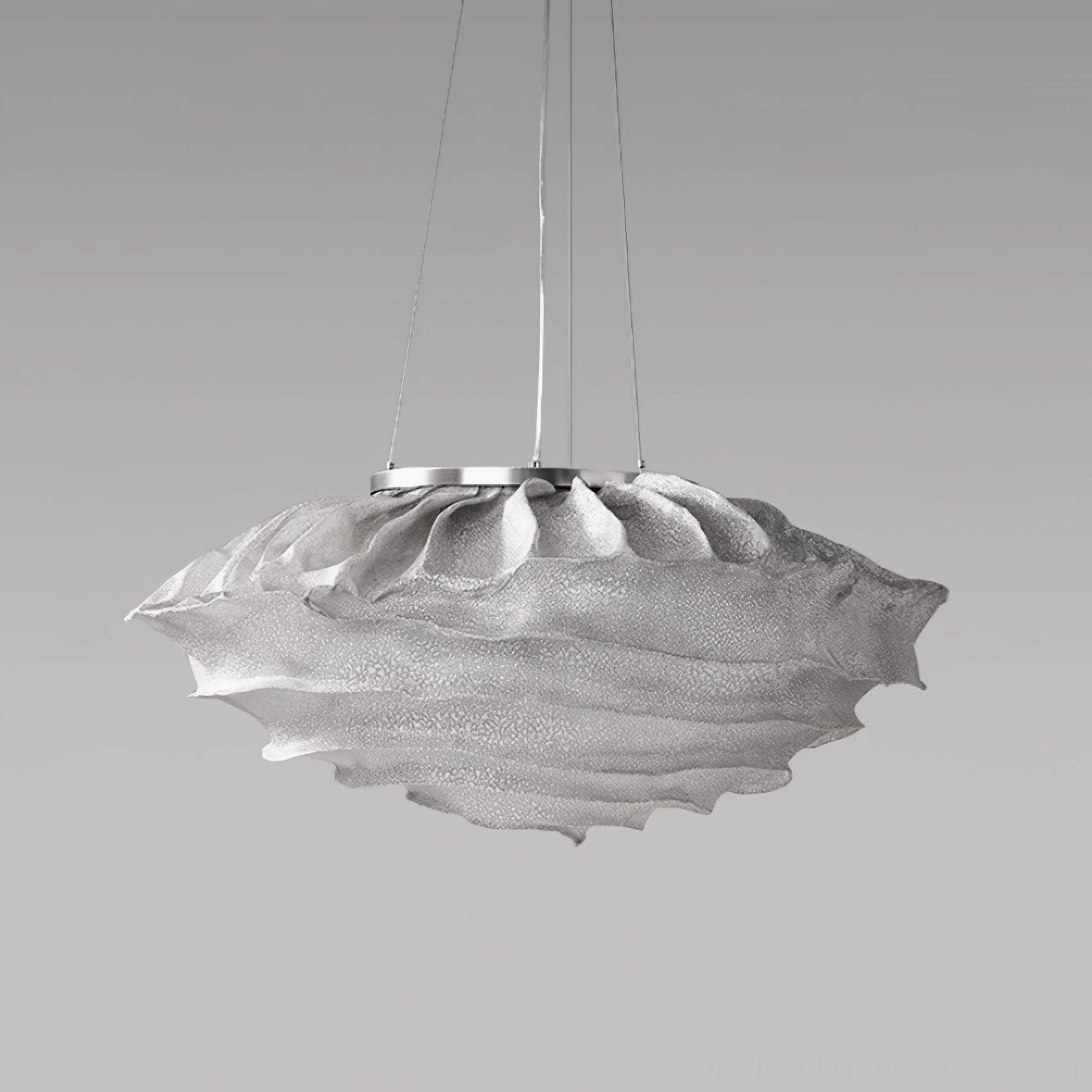Forsyth ruffled pendant light showing organic cloud-like sculptural design and contemporary aesthetic
