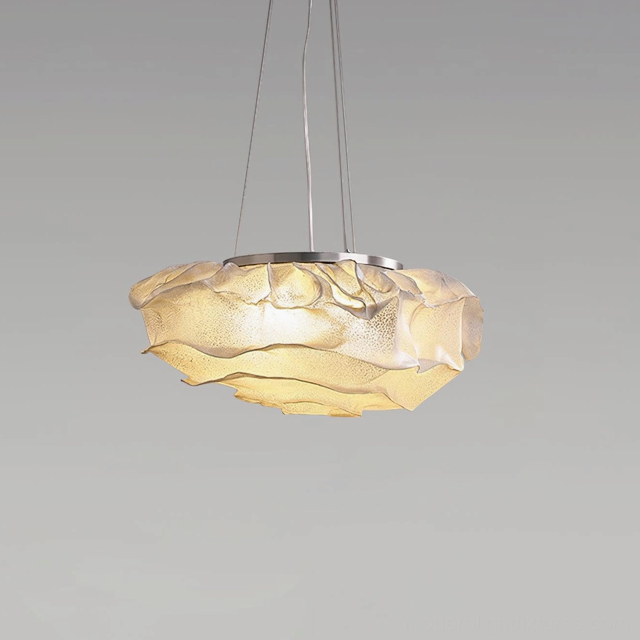 Forsyth ruffled pendant light white finish option showing clean minimalist contemporary aesthetic