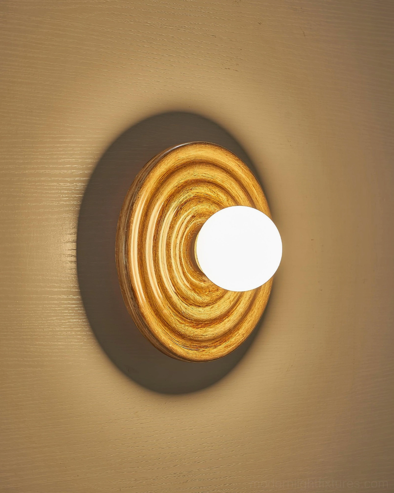 Francie ribbed ceiling light fixture with warm glow illuminating modern interior space with contemporary furniture