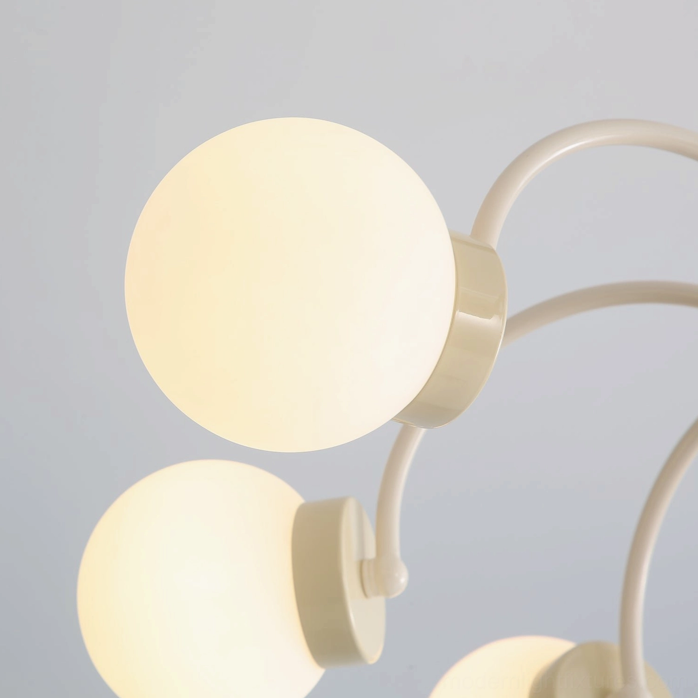 Frosted glass sphere chandelier, contemporary pendant with adjustable hanging rod