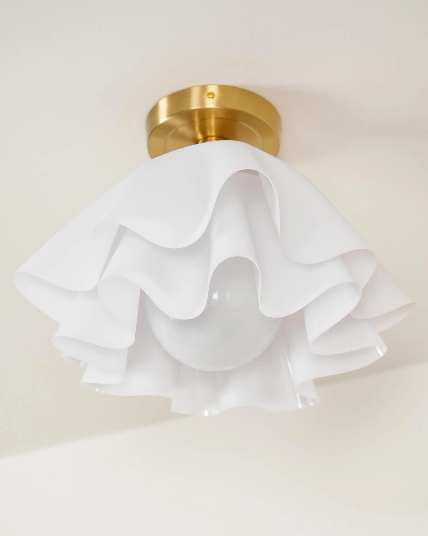 Gailon pleated ceiling light fixture multiple installation contexts showing design versatility and styling