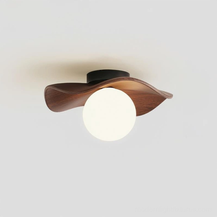 Gand modern ceiling light black and walnut color option studio photography view