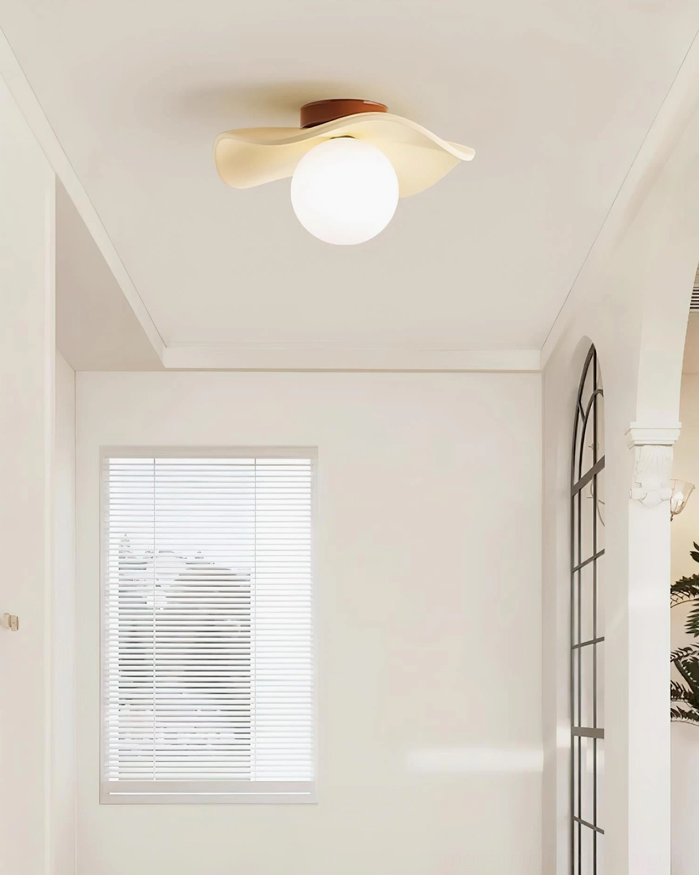 Gand ceiling light fixture compact form factor fitting tight ceiling space installation