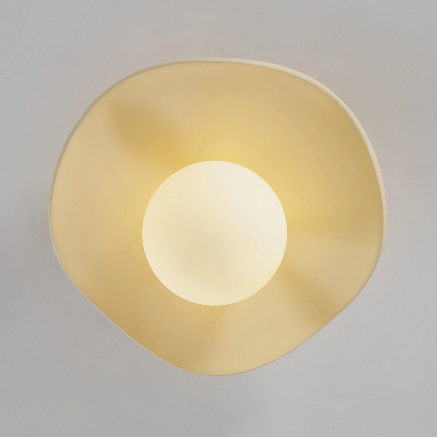 Gand ceiling fixture installed in minimalist modern home interior design setting