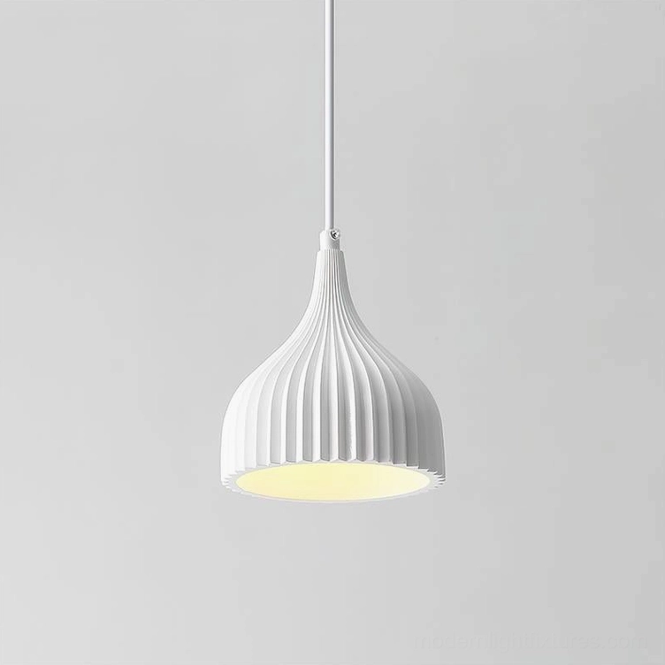 Garay beige ribbed pendant light modern minimalist ceiling lamp color variant
