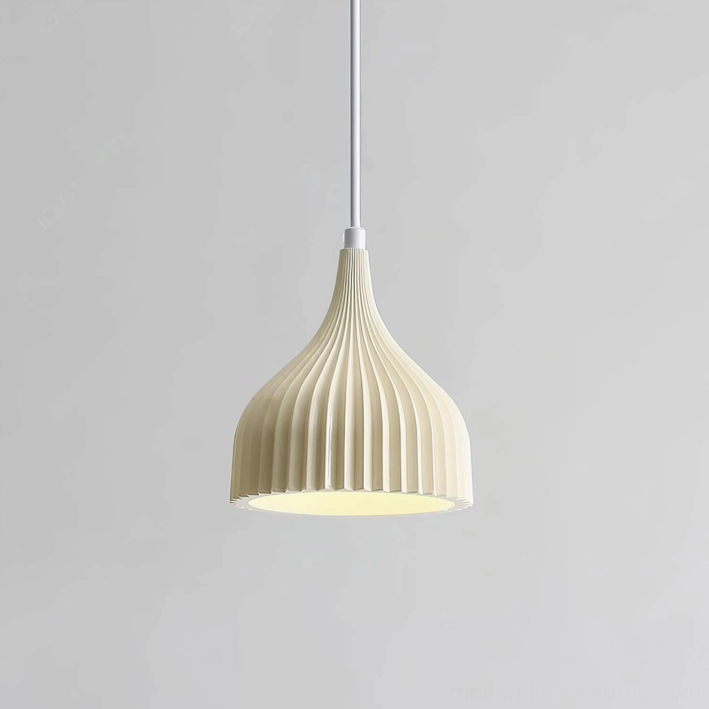 Garay ribbed pendant light installation detail ceiling mount hardwired fixture