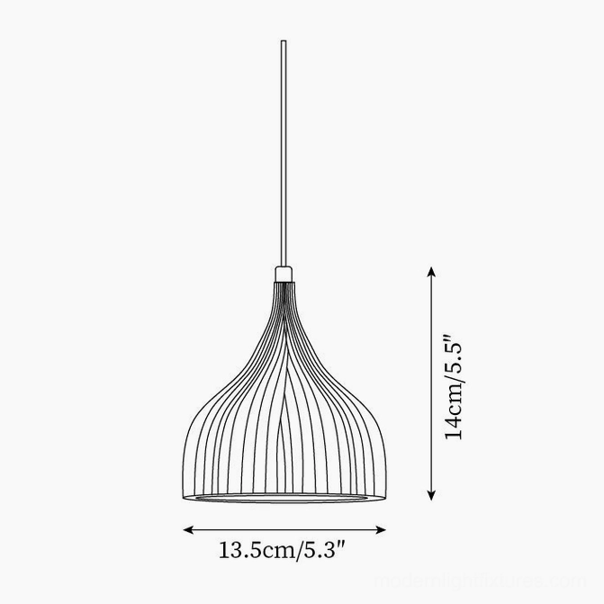 Garay pendant lamp technical line drawing orthographic dimensions specifications