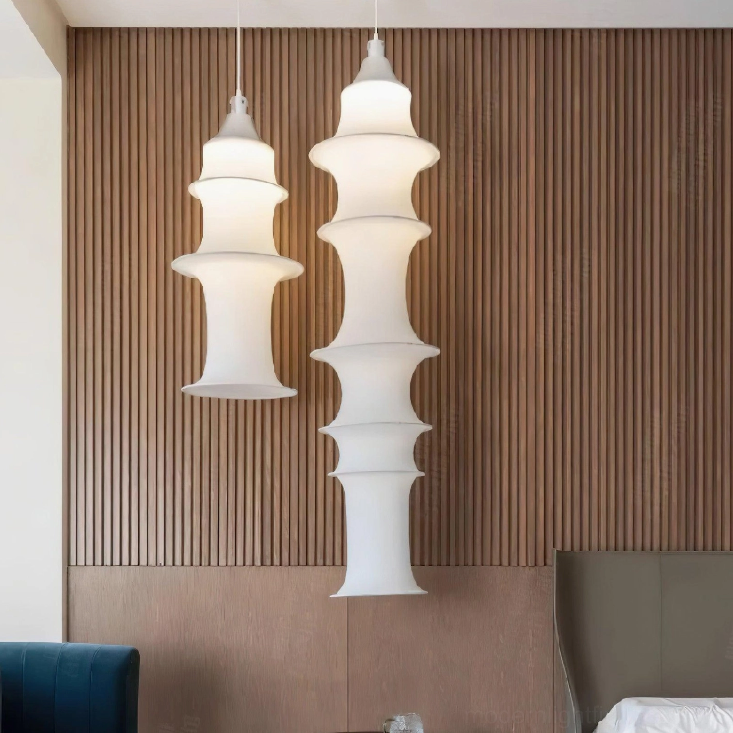 Geometric tiered pendant lamp - modern architectural lighting design element