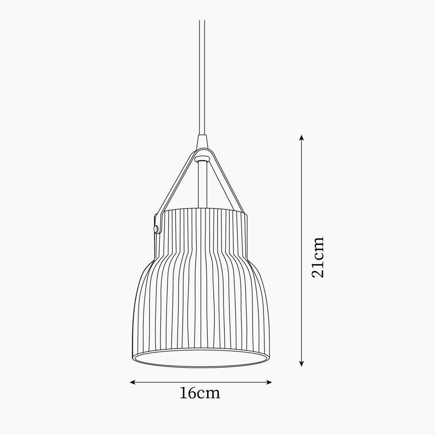 Ceramic ridged pendant lamp suspended in curated interior showing design integration with minimalist furnishings