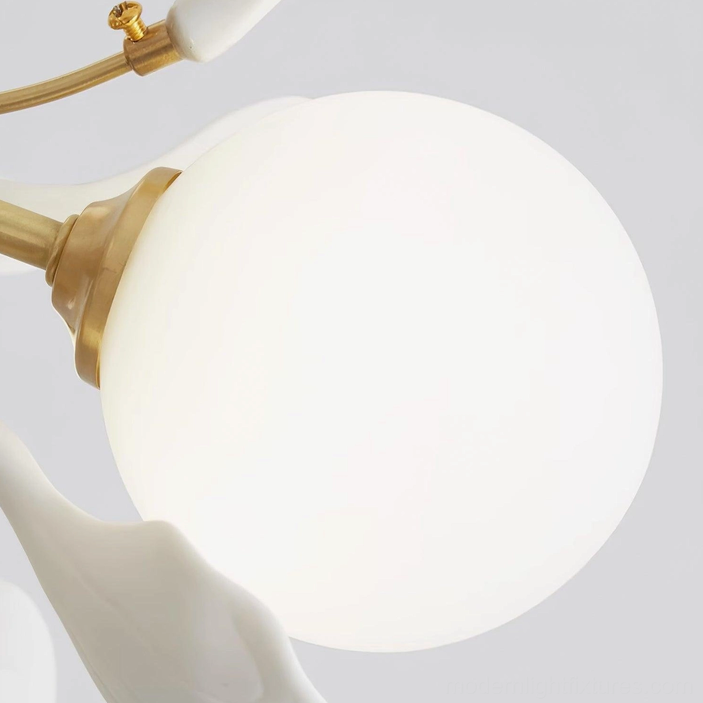 Ginkgo chandelier in eclectic interior design, curated vintage and modern style combination