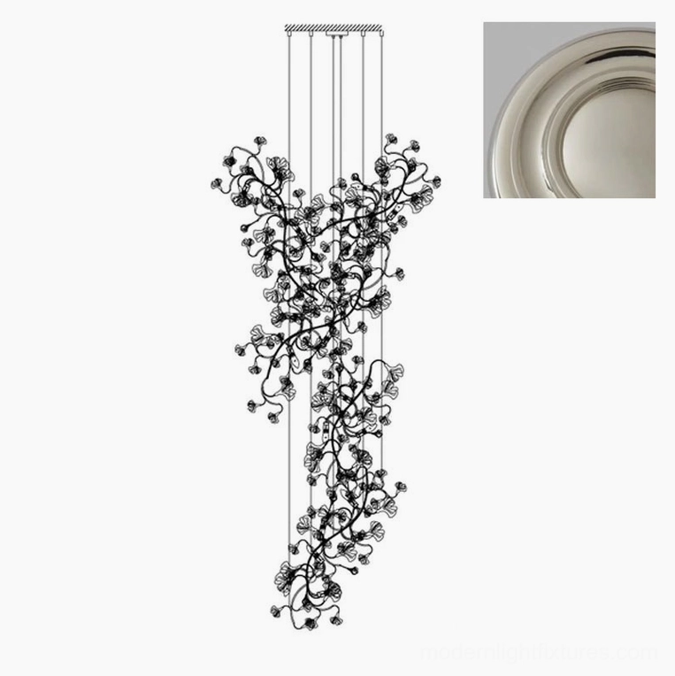 Ginkgo pendant chandelier SKU documentation showing product specifications and details