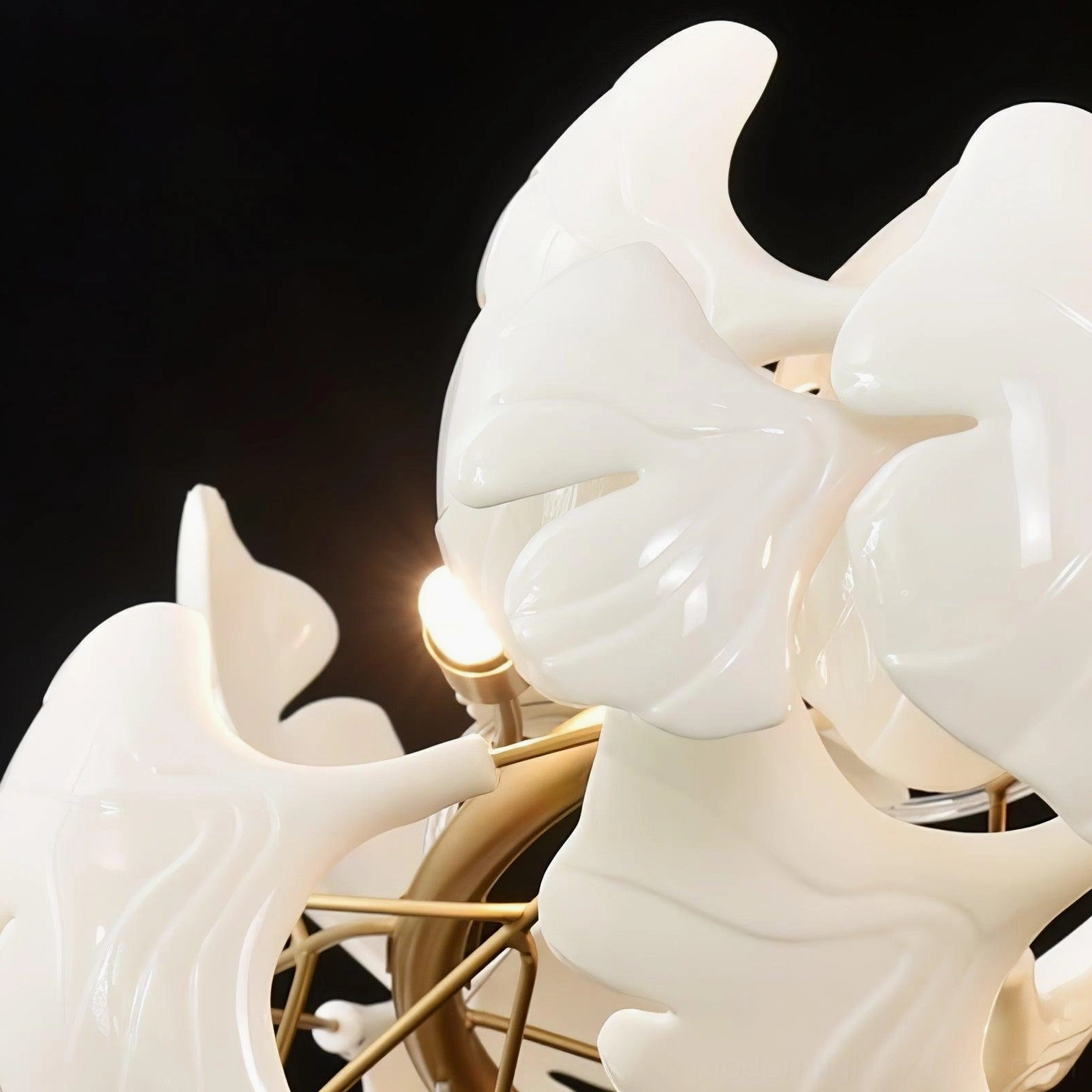 Ginkgo leaf chandelier comprehensive product showcase all variations and color options available