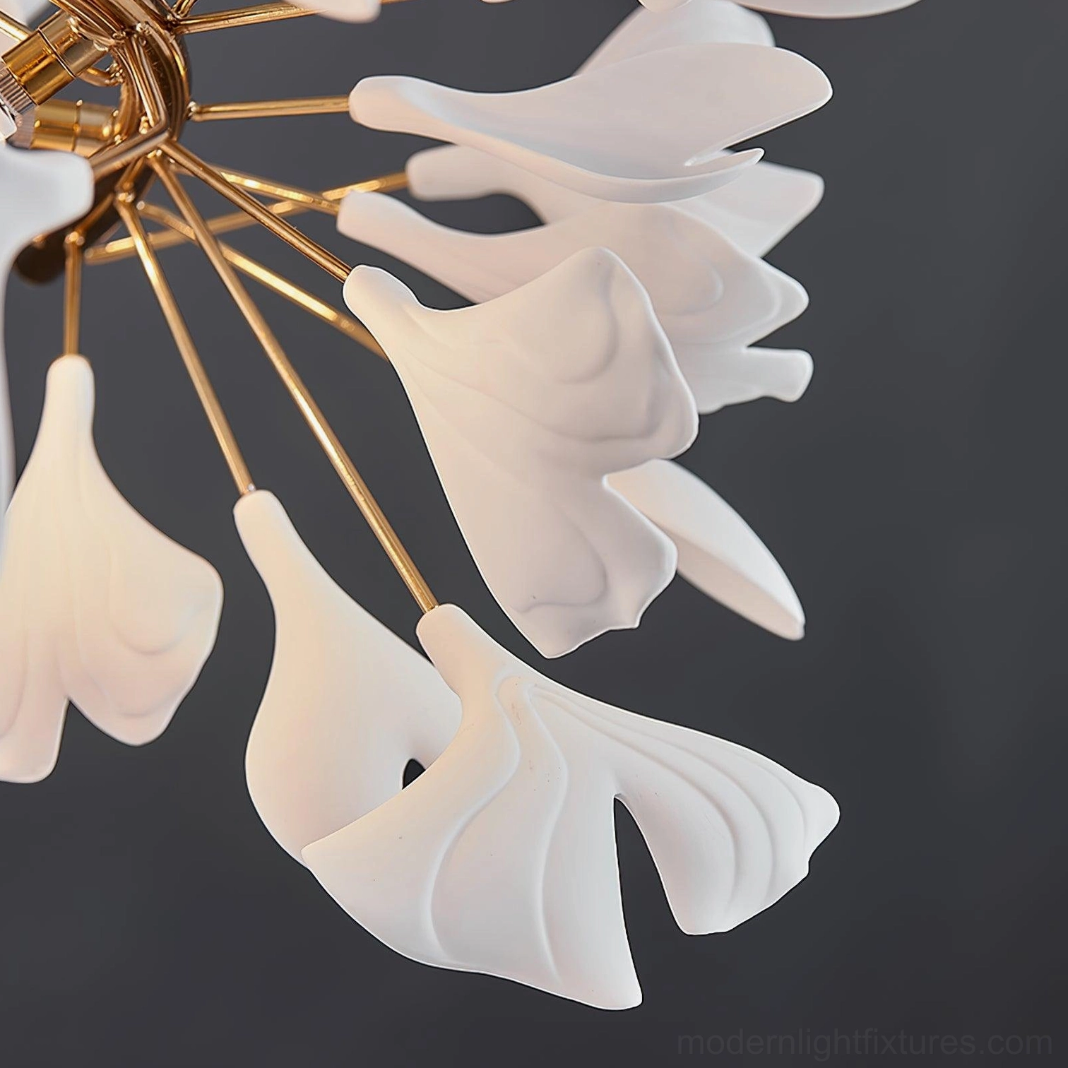 Ginkgo leaf chandelier extra large size for grand foyers and hotel lobby installations