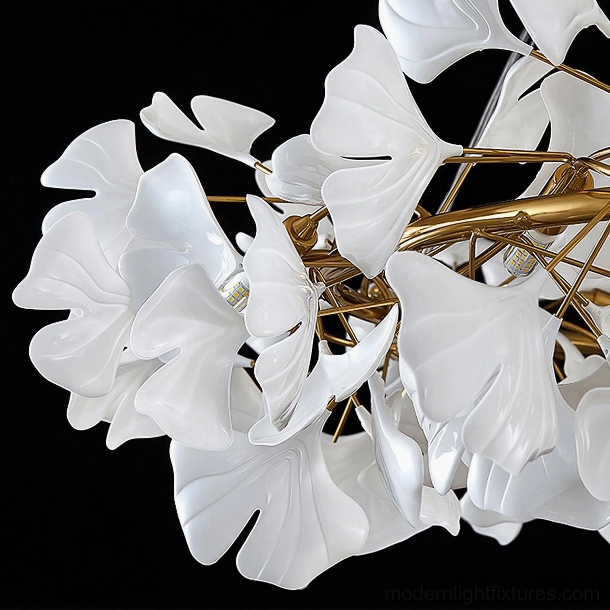 Ginkgo leaf chandelier O installation instructions assembly hardware components guide