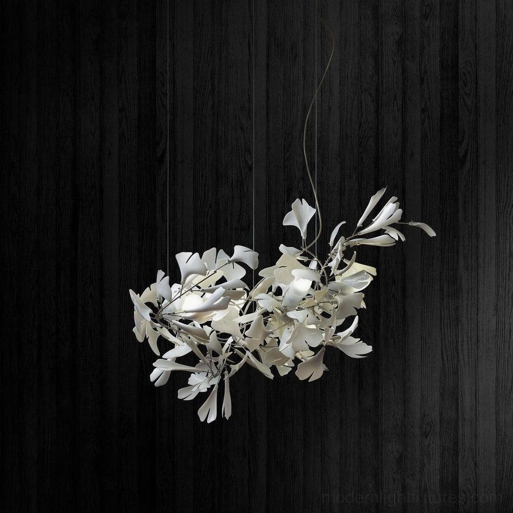 Ginkgo leaf chandelier resilience symbolism and cultural heritage design inspiration