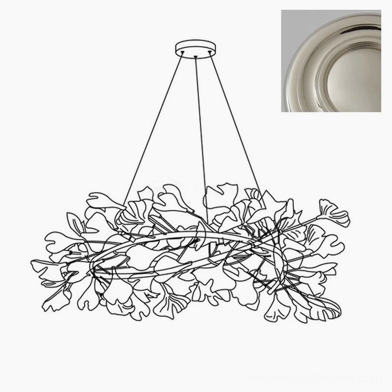 Ginkgo leaf chandelier U-style product specifications and technical details reference