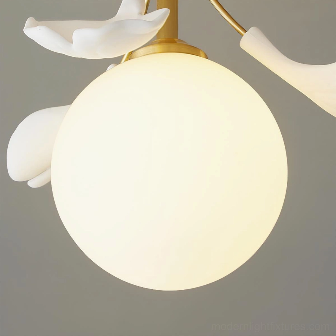 Ginkgo Rosalia ceiling light mounted in contemporary home interior space