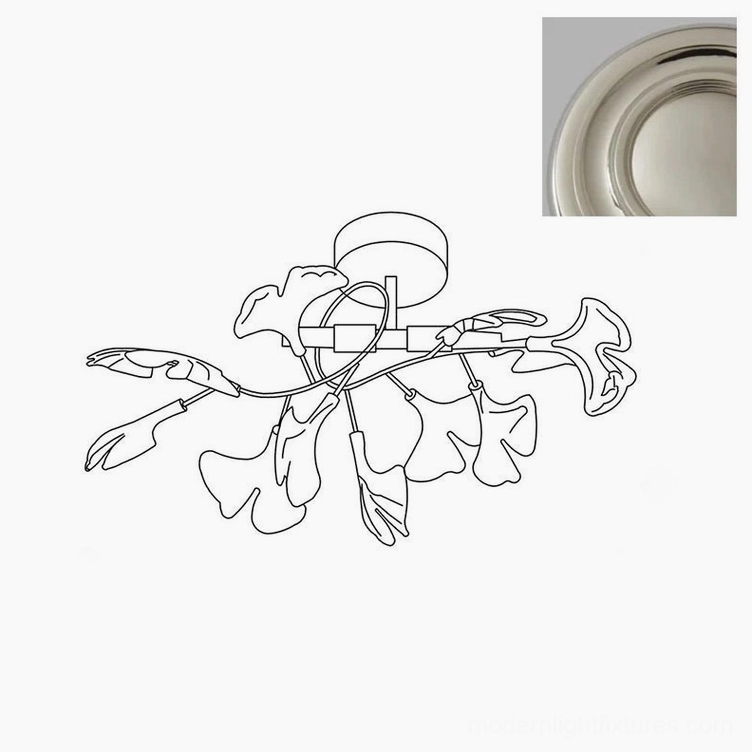 Ginkgo Valla modern ceiling light displaying dimmer compatibility and ambient lighting customization capability