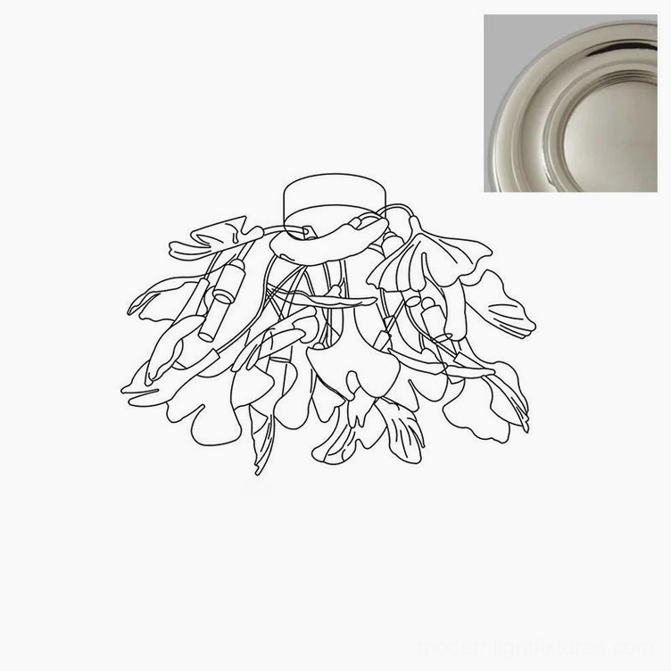 Ginkgo Valla modern ceiling light fixture detail showing G9 socket positioning and light source arrangement