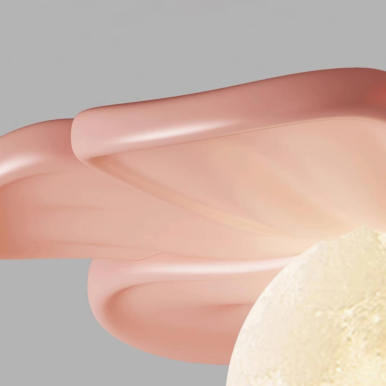Giulia modern resin ceiling light fixture showing compact 20cm diameter and hardwired installation design