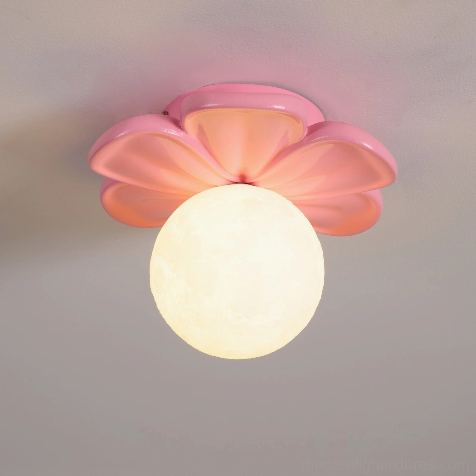 Giulia modern ceiling light suitable for covered outdoor areas with damp-rated construction