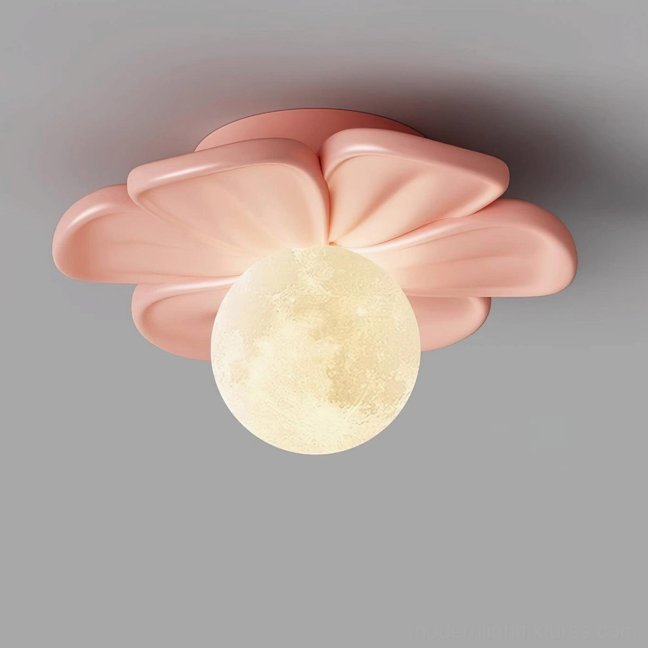 Giulia modern flower ceiling light fixture with integrated LED technology and color-changing capabilities