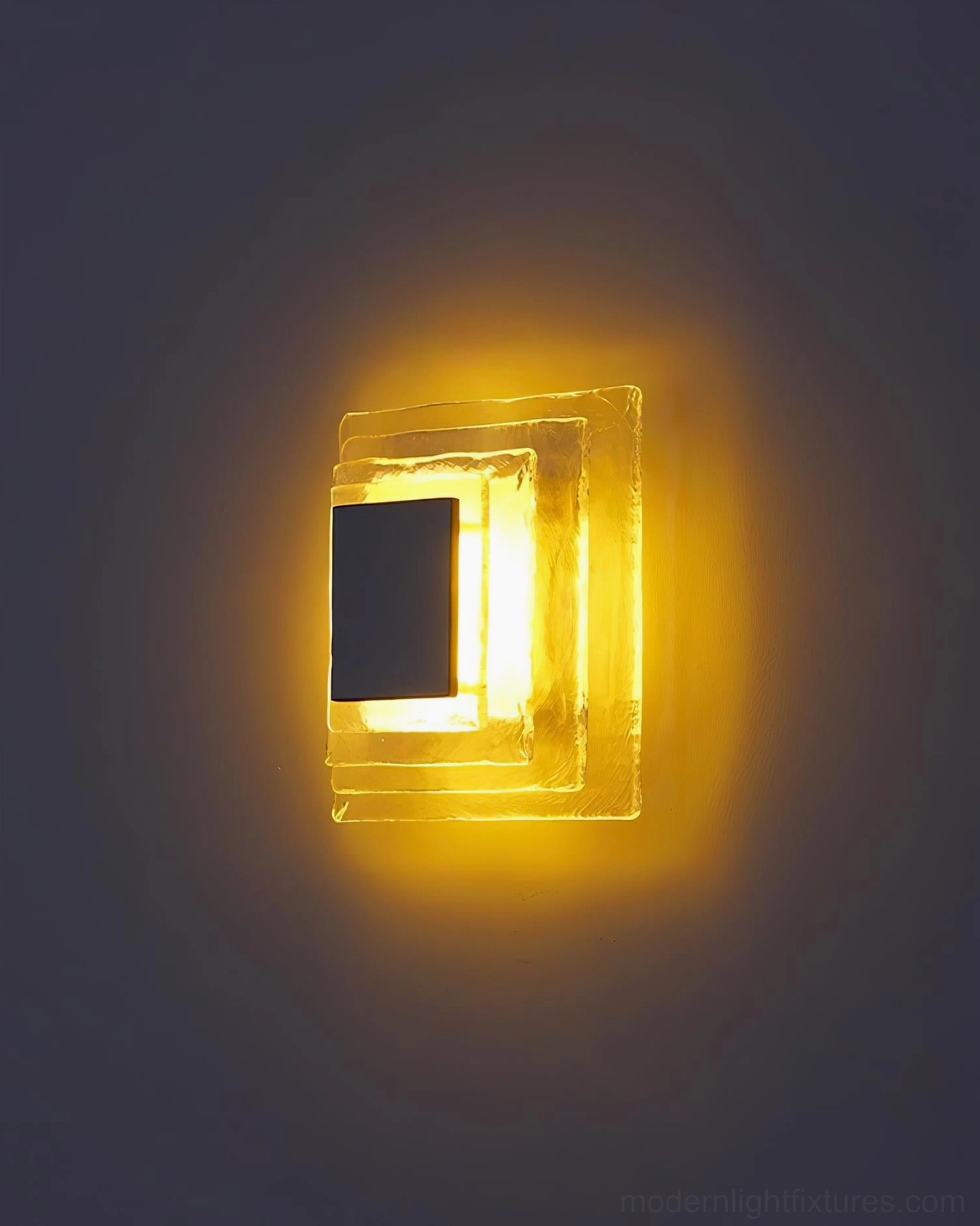 Glacira frosted glass wall sconce hallway lighting installation, modern minimalist corridor lighting solution