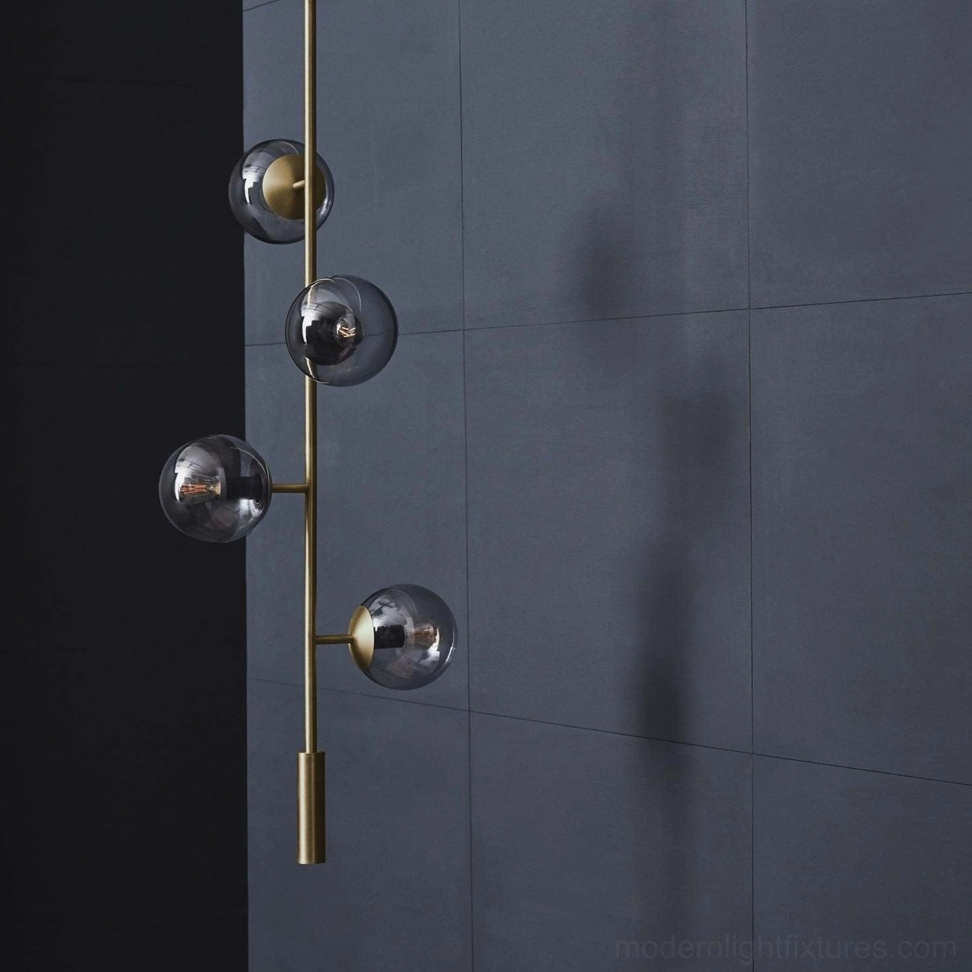 Modern glass orb hanging pendant chandelier ideal for dining room and entryway installation