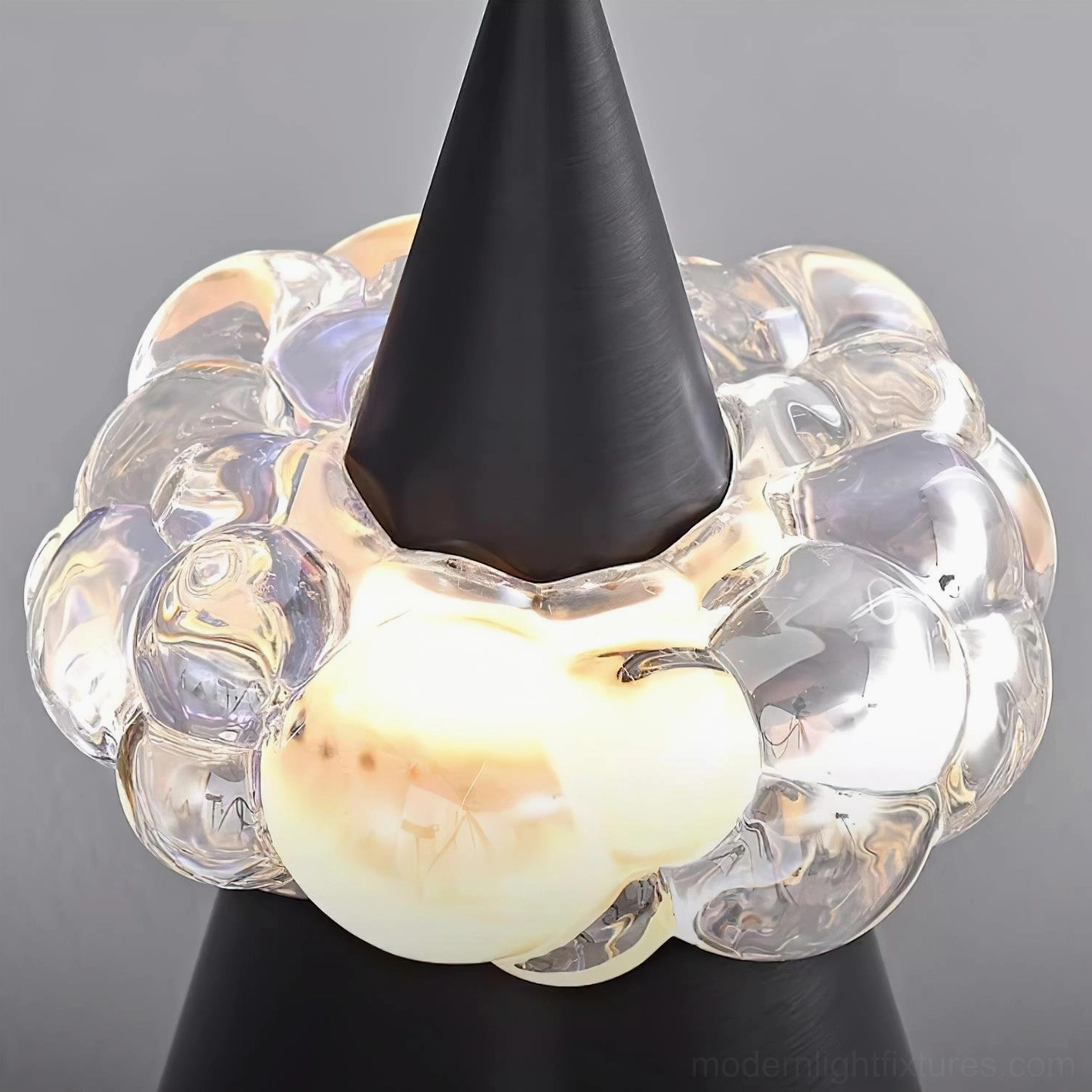 Three-color changing LED table lamp with integrated crystal orb lighting ring, touch-control minimalist metal design