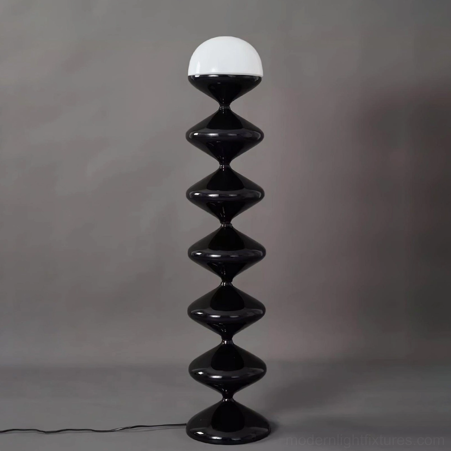 Modern gourd floor lamp 98-inch power cord extended reach flexible room placement